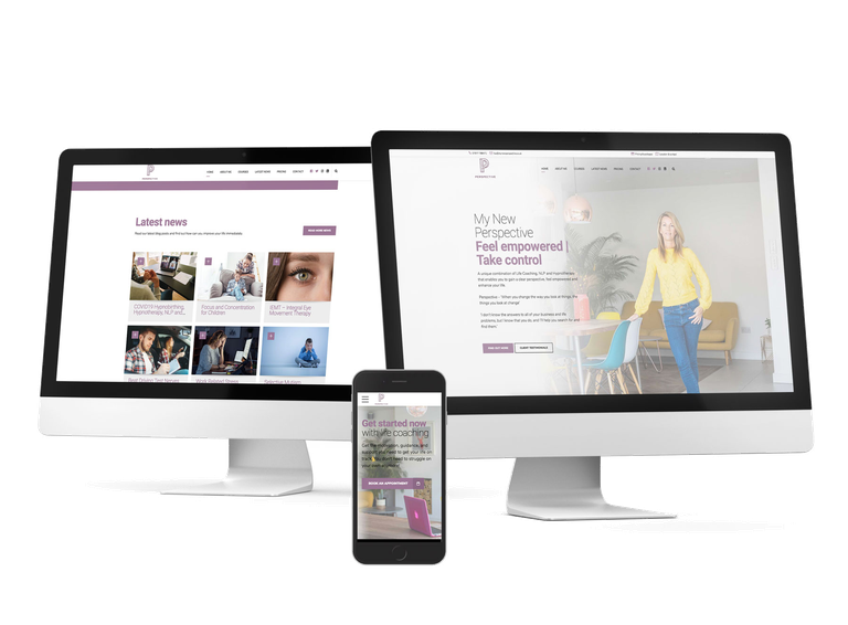 Perspective Coaching website on an iMac