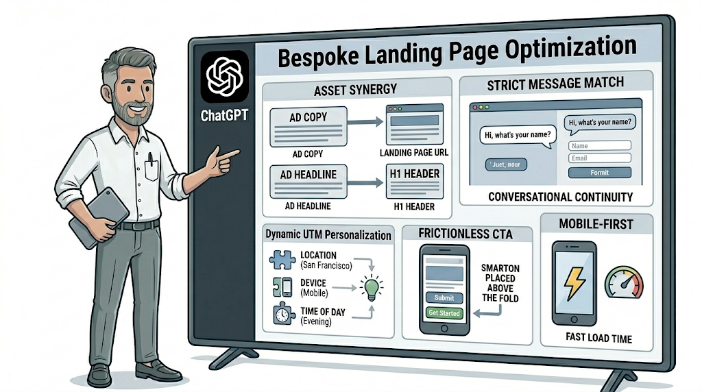 Landing page optimization checklist for ChatGPT ad campaigns — message match, UTM personalization and mobile-first design